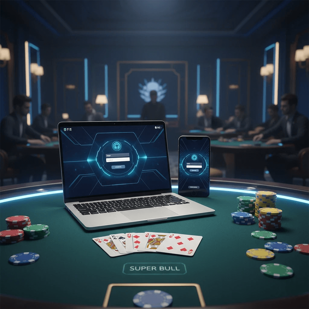 Ilustrasi Win11Bet cara bermain kartu Super Bull online